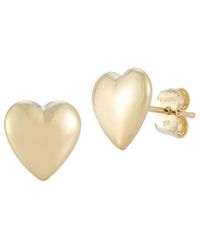 Ember Fine Jewelry - 14k Puffed Heart Studs - Lyst