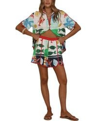 Esea - 2Pc Linen-Blend Shirt & Short Set - Lyst