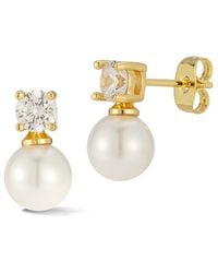 Glaze Jewelry - 18K Plated Cz Studs - Lyst