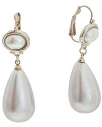 Kenneth Jay Lane - 7-15mm Faux Pearl Dangle Earrings - Lyst