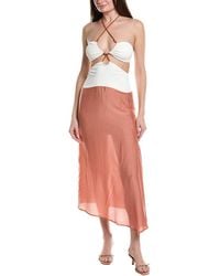 ViX - Solid Silk-Blend Midi Dress - Lyst