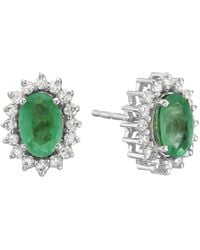 Forever Creations USA Inc. - Forever Creations 14k 1.10 Ct. Tw. Diamond & Emerald Earrings - Lyst