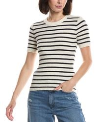 FRAME - Frame The Striped Knit T-Shirt - Lyst