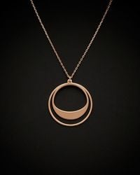 Italian Gold - 14k Italian Rose Gold Graduated Circles Adjustable Necklace - Lyst