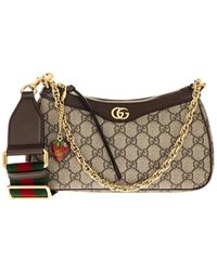 Gucci - Ophidia GG Small Canvas & Leather Shoulder Bag - Lyst