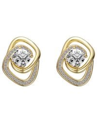 Rachel Glauber - 14k Plated Cz Studs - Lyst