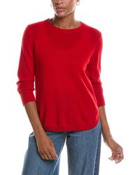 Autumn Cashmere - Solid Shirttail Crewneck 100% Cashmere Sweater - Lyst
