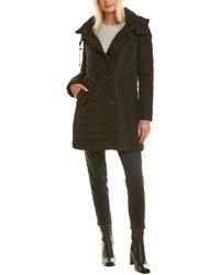 French Connection Straight Fit Short Quilted Coat - Black