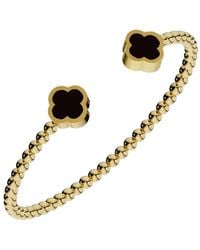 Gabi Rielle - 14K Over Onyx Cuff Bracelet - Lyst