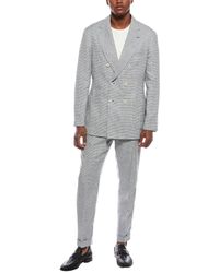 Brunello Cucinelli - 2Pc Linen Suit With Pleated Pant - Lyst