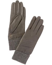 Bruno Magli - Bias Quilt Cashmere-lined Leather Gloves - Lyst