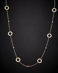 Italian Gold - 14k Bead & Circle Station Necklace - Lyst