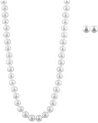 Splendid - 14k 11-12mm Freshwater Pearl Earrings & Necklace Set - Lyst