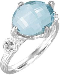 I. REISS - 14k 3.35 Ct. Tw. Diamond & Blue Topaz Cocktail Ring - Lyst