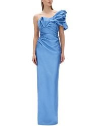 Rachel Gilbert - Marlo Fitted Wool & Silk-Blend Gown - Lyst
