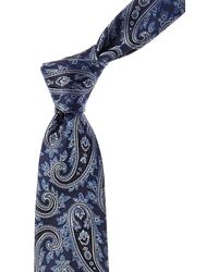 Canali - Blue Paisley Silk Tie - Lyst