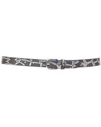Isabel Marant - 2021 Zap Embossed Calfskin Leather Skinny Loop Waist Belt S (Authentic Pre-Loved) - Lyst