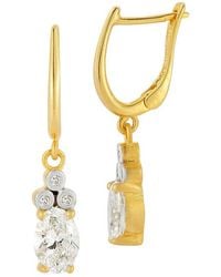 Reiss - 14K 2.18 Ct. Tw. Lab-Grown Diamond Dangle Earrings - Lyst