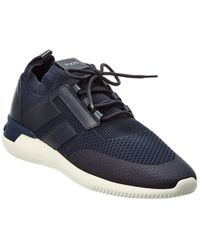 Tod's - Knit & Leather Sneaker - Lyst
