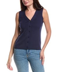 Forte - V-Neck Silk & Cashmere-Blend Vest - Lyst
