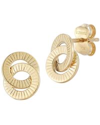 Ember Fine Jewelry - 14k Dainty Ribbed Duo Love Knot Studs - Lyst