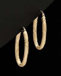 Italian Gold - 14K Oval Hoops - Lyst