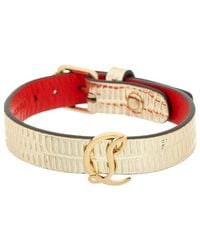 Christian Louboutin - Logo Leather Bracelet - Lyst