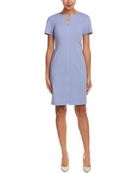 Lafayette 148 New York Lottie Sheath Dress - Blue