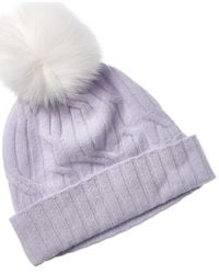 Hannah Rose - Wide Cable Cashmere Hat - Lyst