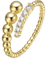 Genevive Jewelry - 14k Over Silver Cz Love Ring - Lyst