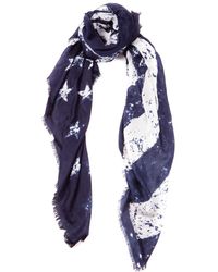 Blue Pacific - Tissue Solid Print Cashmere-Blend Scarf - Lyst