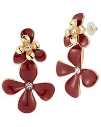 Sphera Milano - Plated Enamel Flower Earrings - Lyst