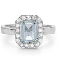 Forever Creations USA Inc. - Forever Creations 14k 1.59 Ct. Tw. Diamond & Sapphire Halo Ring - Lyst