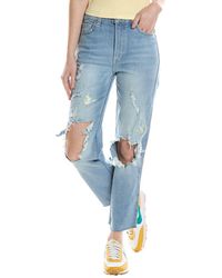 7 For All Mankind - High-rise Cropped Straight Wistera Jean - Lyst