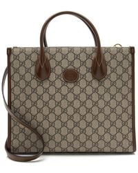 Gucci - Beige Gg Supreme Canvas Retro Small Tote (authentic Pre-loved) - Lyst