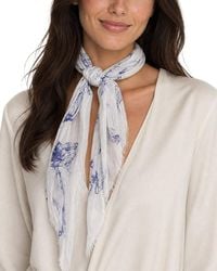 Blue Pacific - Floral Sketch Neckerchief - Lyst