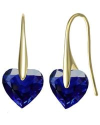 Genevive Jewelry - 14k Over Silver Heart Earrings - Lyst