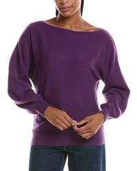 Forte - Off-the-shoulder Dolman 100% Cashmere Sweater - Lyst
