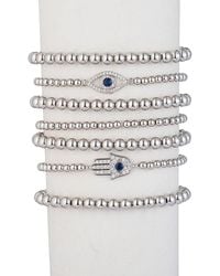 Eye Candy LA - The Luxe Collection Titanium Cz Sanaz Stretch Bracelets - Lyst