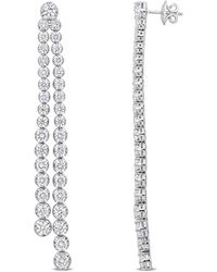 Diamond Select Cuts - 14K 8.24 Ct. Tw. Diamond Graduated Linear Drop Earrings - Lyst