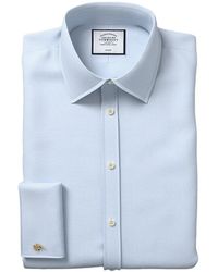 Charles Tyrwhitt - Non-iron Mini Herringbone Slim Fit Shirt - Lyst