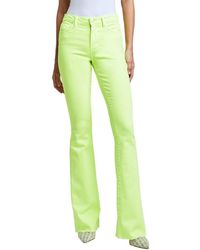 L'Agence - Bell High-rise Flare Jean Chartreuse Jean - Lyst