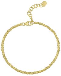 Italian Gold - 14K Bead Bracelet - Lyst