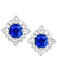Diana M. Jewels - Fine Jewelry Platinum 2.60 Ct. Tw. Diamond & Sapphire Earrings - Lyst