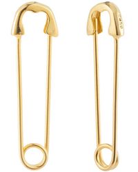Eye Candy LA - The Luxe Collection 24k Plated Cz Safety Pin Earrings - Lyst