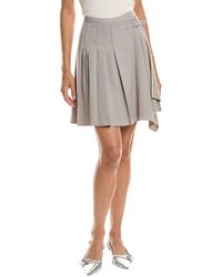 10 Crosby Derek Lam - Vittoria Pleated Wool-Blend Skirt - Lyst