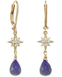 Rachel Reinhardt Jewelry - Blue Lapis Cz Star Dangle Earrings - Lyst