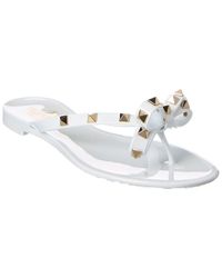 valentino white flip flops