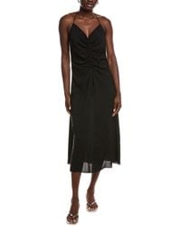 Sandro - Woven Midi Dress - Lyst