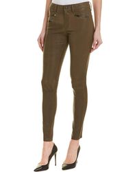 AG Jeans The Farrah Skinny Moto Dwi Leather High-rise Skinny Leg - Green